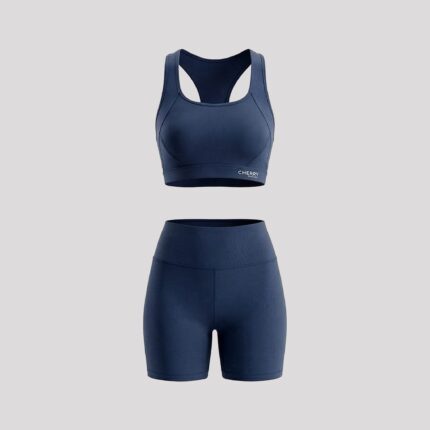 Cherry Blue Matching Shorts Set